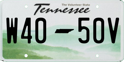 TN license plate W4050V