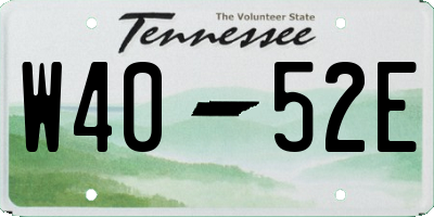TN license plate W4052E