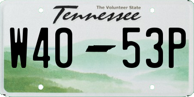 TN license plate W4053P