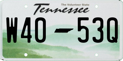 TN license plate W4053Q