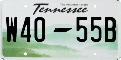 TN license plate W4055B