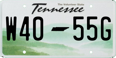 TN license plate W4055G