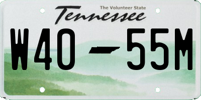 TN license plate W4055M