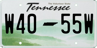 TN license plate W4055W