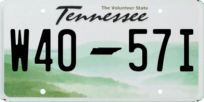 TN license plate W4057I