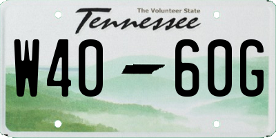 TN license plate W4060G