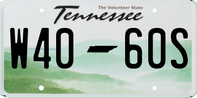 TN license plate W4060S