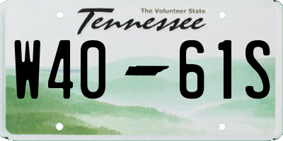 TN license plate W4061S
