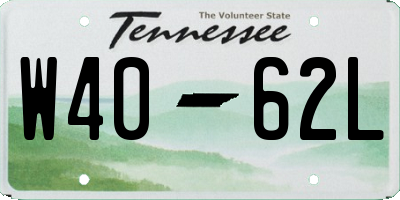 TN license plate W4062L