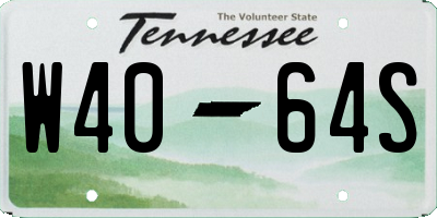 TN license plate W4064S