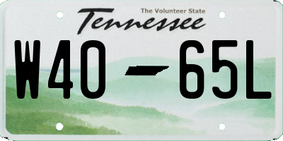 TN license plate W4065L