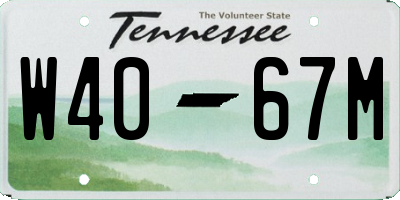 TN license plate W4067M