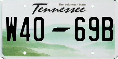 TN license plate W4069B