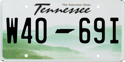 TN license plate W4069I