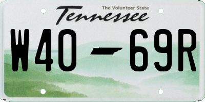 TN license plate W4069R