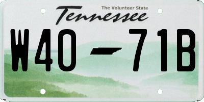 TN license plate W4071B