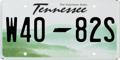 TN license plate W4082S