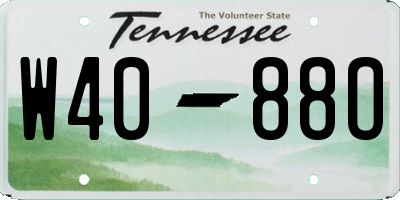 TN license plate W4088O