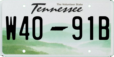 TN license plate W4091B