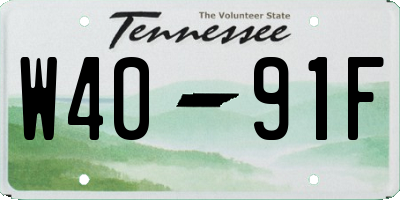 TN license plate W4091F