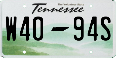 TN license plate W4094S