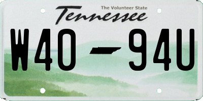 TN license plate W4094U