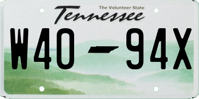 TN license plate W4094X