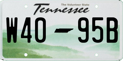 TN license plate W4095B
