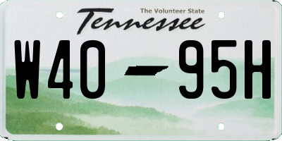 TN license plate W4095H