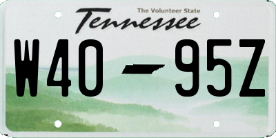 TN license plate W4095Z