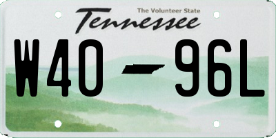 TN license plate W4096L