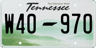 TN license plate W4097O