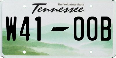 TN license plate W4100B