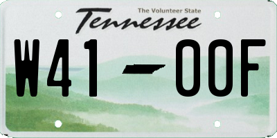 TN license plate W4100F