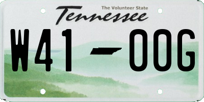 TN license plate W4100G