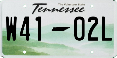 TN license plate W4102L