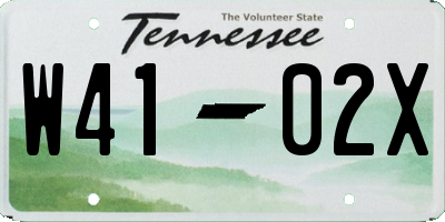 TN license plate W4102X