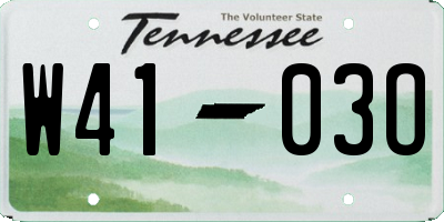 TN license plate W4103O
