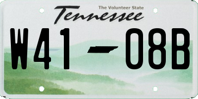 TN license plate W4108B