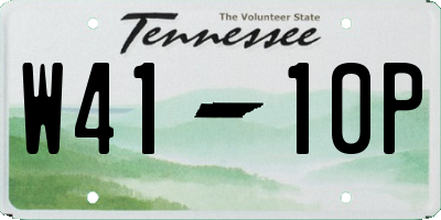 TN license plate W4110P