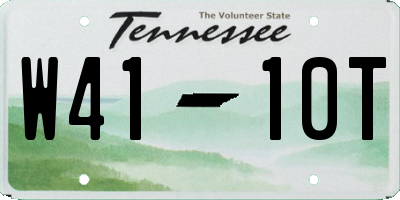 TN license plate W4110T