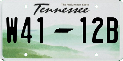 TN license plate W4112B