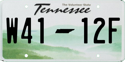 TN license plate W4112F
