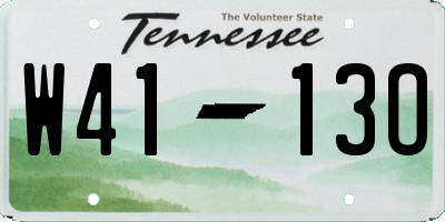 TN license plate W4113O