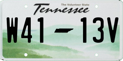 TN license plate W4113V