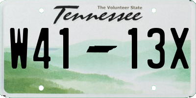 TN license plate W4113X