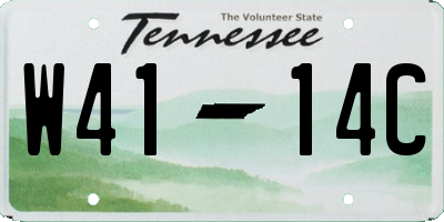 TN license plate W4114C