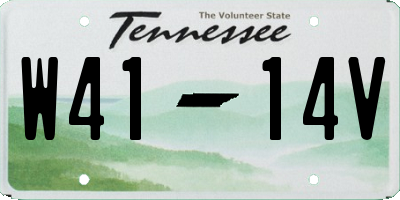TN license plate W4114V