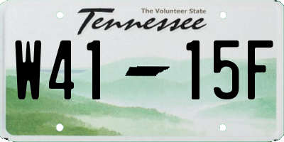 TN license plate W4115F