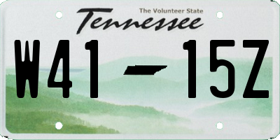 TN license plate W4115Z